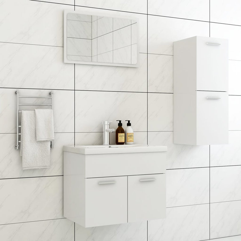 Gelo Bathroom Furniture Suite, White