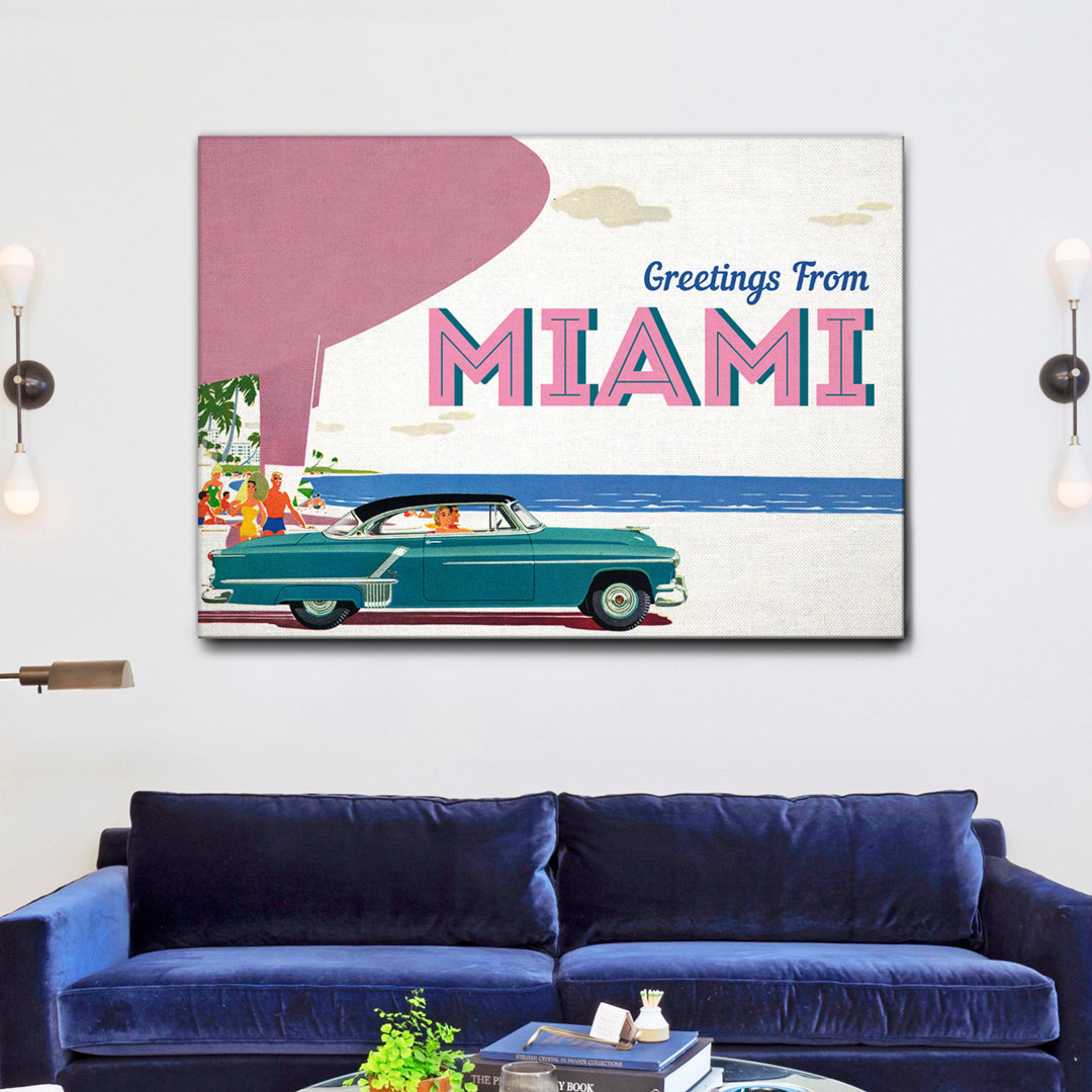 Leinwandbild Saluti Da Miami