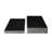 Set of 2 Pinstripe Storage Boxes 10" & 12", White and Gray Polyresin Decorative Keepsake Boxes