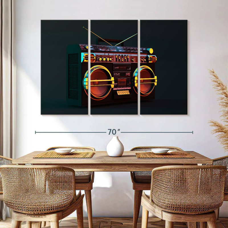 Abarca Modern Boombox, 42" H x 65" W