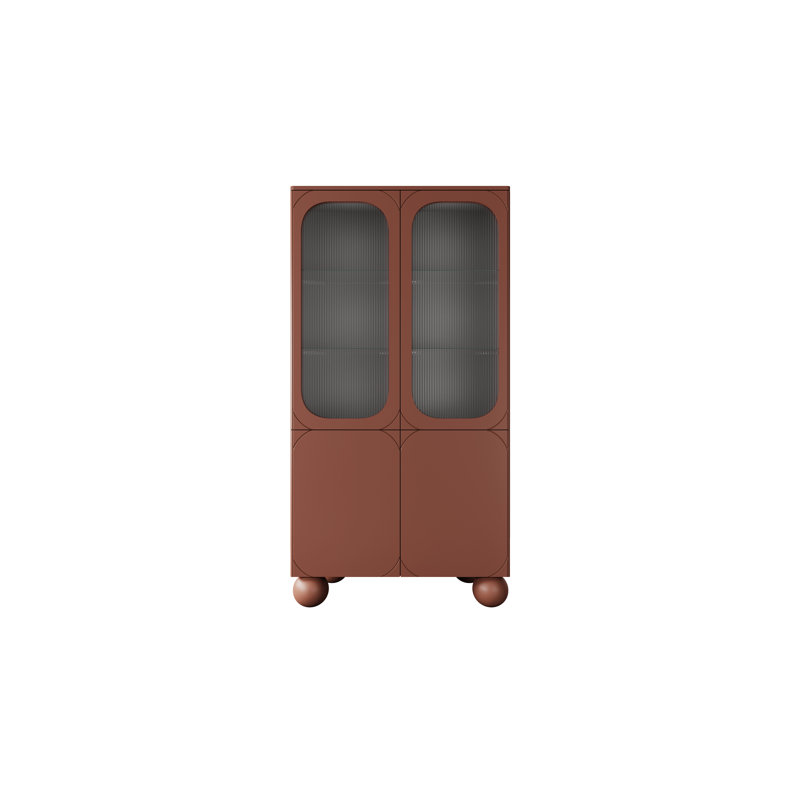 Livonia Display Cabinet, Burgundy