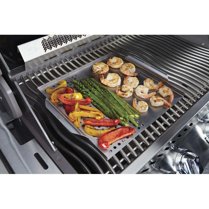 Stainless Steel Multi-Functional Topper with Cedar Plank for Grills