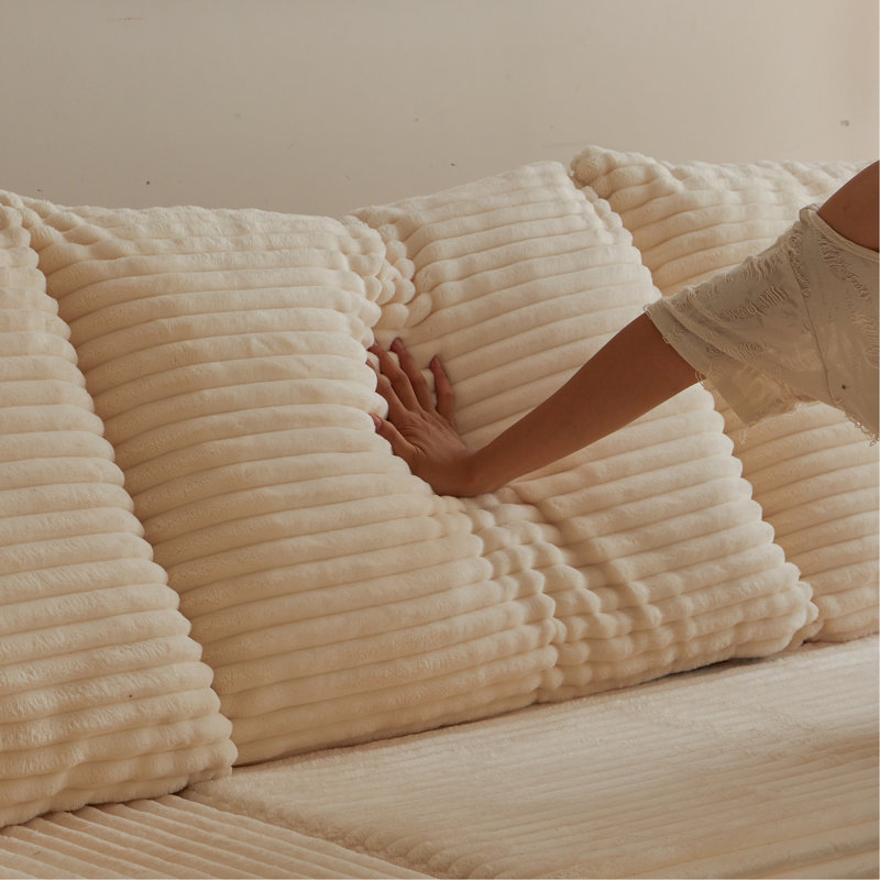 Canapé modulaire 133,86 po Cloud avec 1 repose-pieds, canapé rembourré moderne, canapé en U confortable pour le salon, canapé d'angle à assise profonde, aucun assemblage requis
