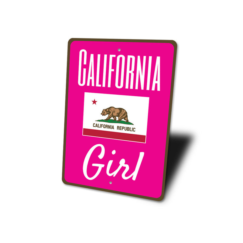 Panneau en aluminium «California Girl», H 14 po x l 10 po x P 0,04 po