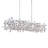 Scranton 35" Chrome Chandelier for Dining Room, Great Room – 12-Light Island/Pool Table Design with G9 Bulb Base – LED Compatible, Angular Crystal Panels – BACL Certified