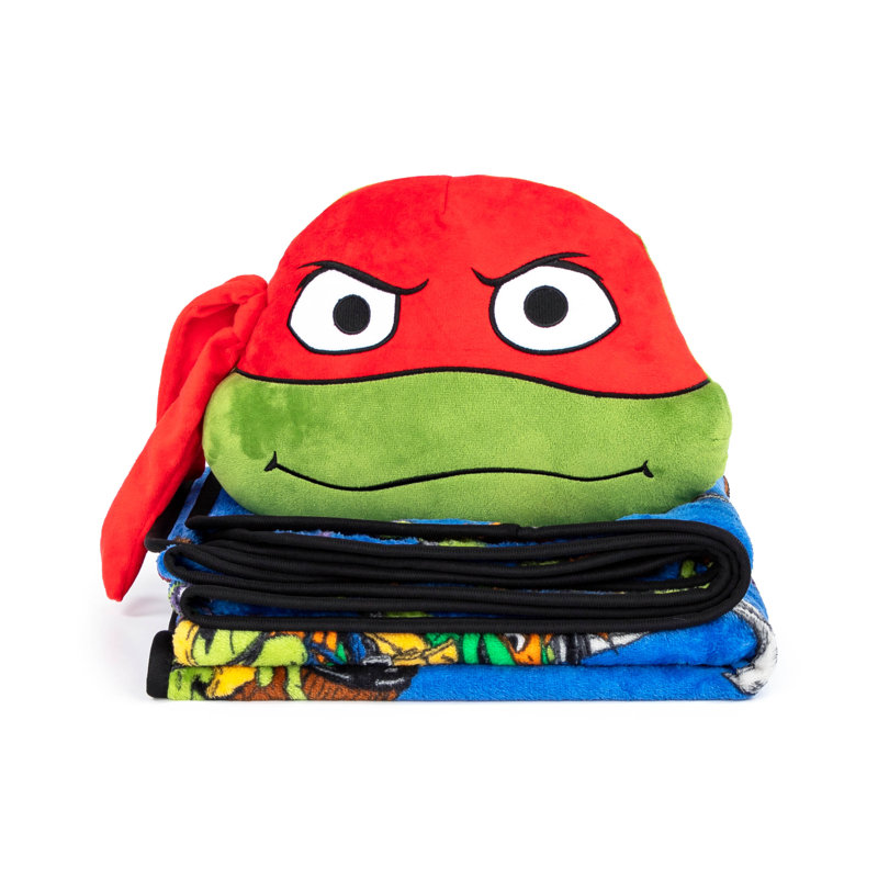 TMNT Raphael Travel Throw and Pillow Set