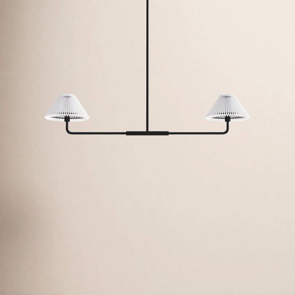 Pearson 2-Light Chandelier, Matte Black