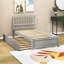 Lit plateforme simple en bois avec lit gigogne-110209595