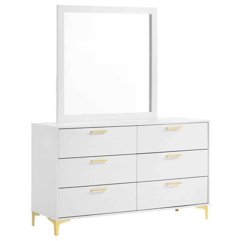 Commode 6 tiroirs avec miroir James White