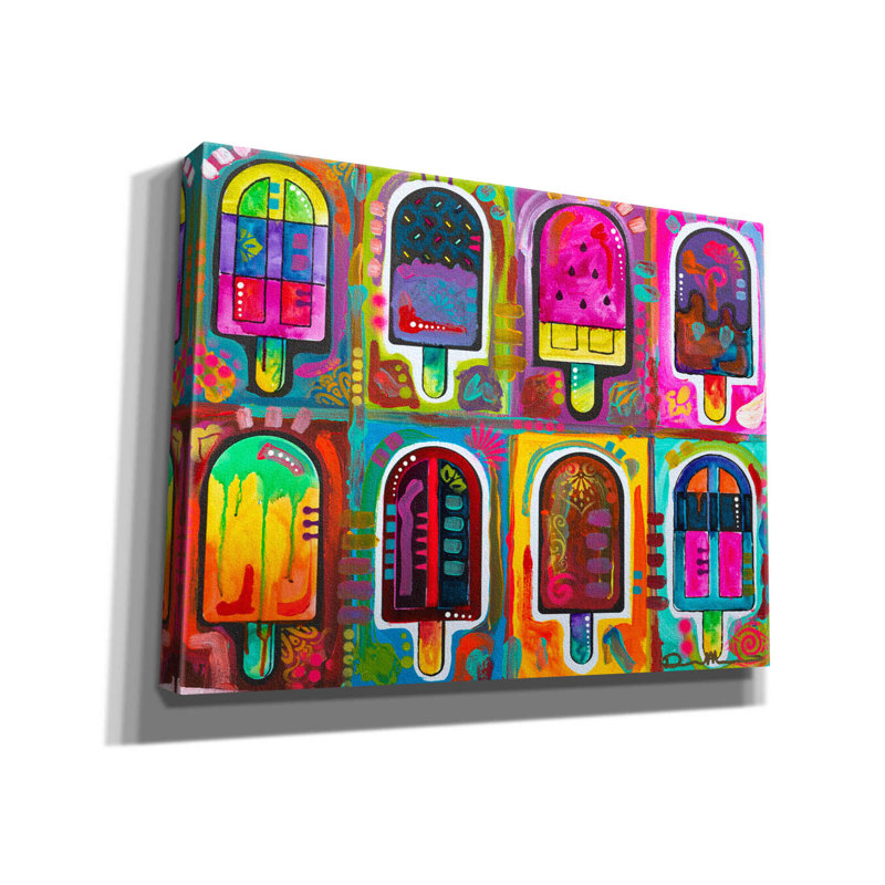 «Ice Pops 2» par Dean Russo, art mural sur toile, H 12 po x l 16 po x P 0,75 po
