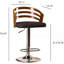 Tabouret de bar pivotant avec coussin Modern-726071508-726071515