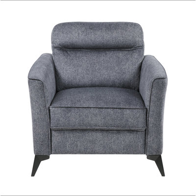 Chaise de salon moderne rembourrée en microfibre avec coussins confortables