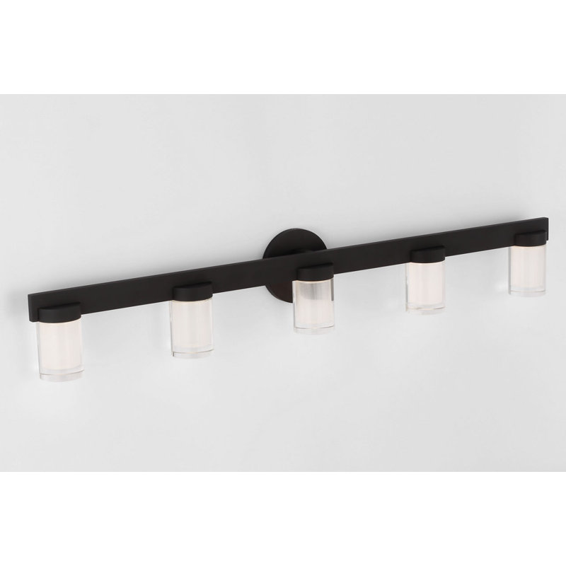 Esfera 5 - Light LED Bath Sconce, Nightshade Black
