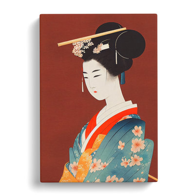 Vintage Geisha No.4 - Wrapped Canvas Print