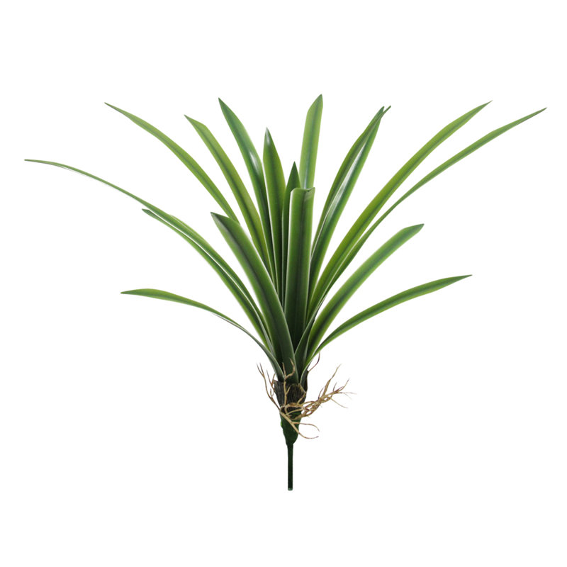 Plante orchidée 17,5 "Cymbidium artificielle, Naturel panaché