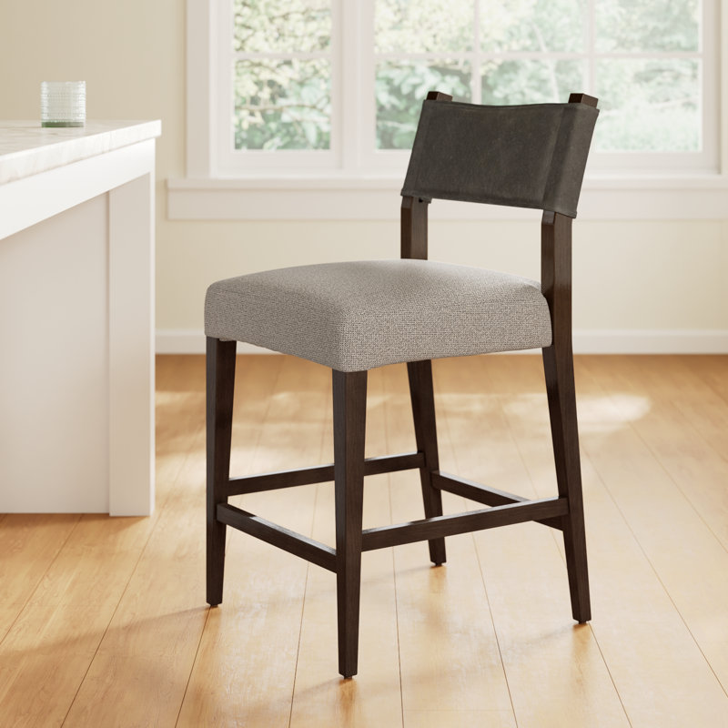 Lorretta Stool, Counter Stool (25.98" Seat Height), Antique Sable, Tulsa Ink/Rayon/Viscose
