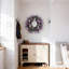 Couronne de lavande mauve artificielle 20 pouces, couronne de fleurs sauvages pour porte d'entrée, décor printanier