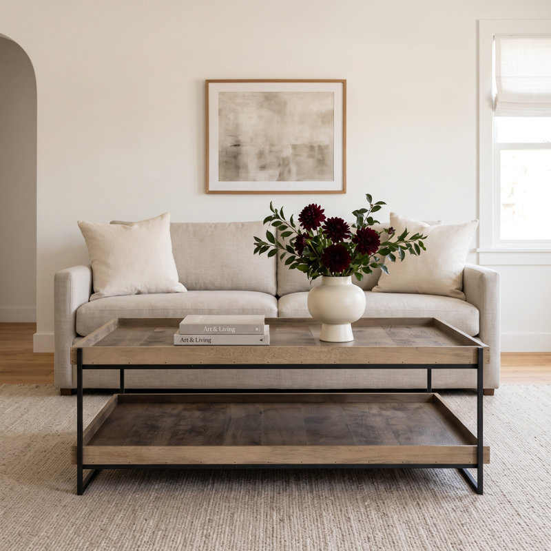 Lupita Solid Wood Top Single Coffee Table