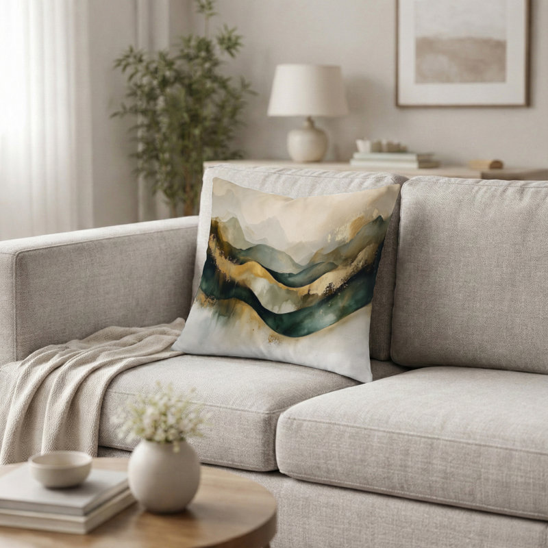 Coussin décoratif abstrait Abstract, H 16 po x l 16 po