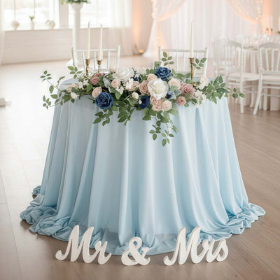 2Pcs Artificial Flower Garland Floral Swags Centerpieces Wedding Arch Flower Greenery Arrangements For Sweetheart Table Wall Window Home Garden Outdoor Decor