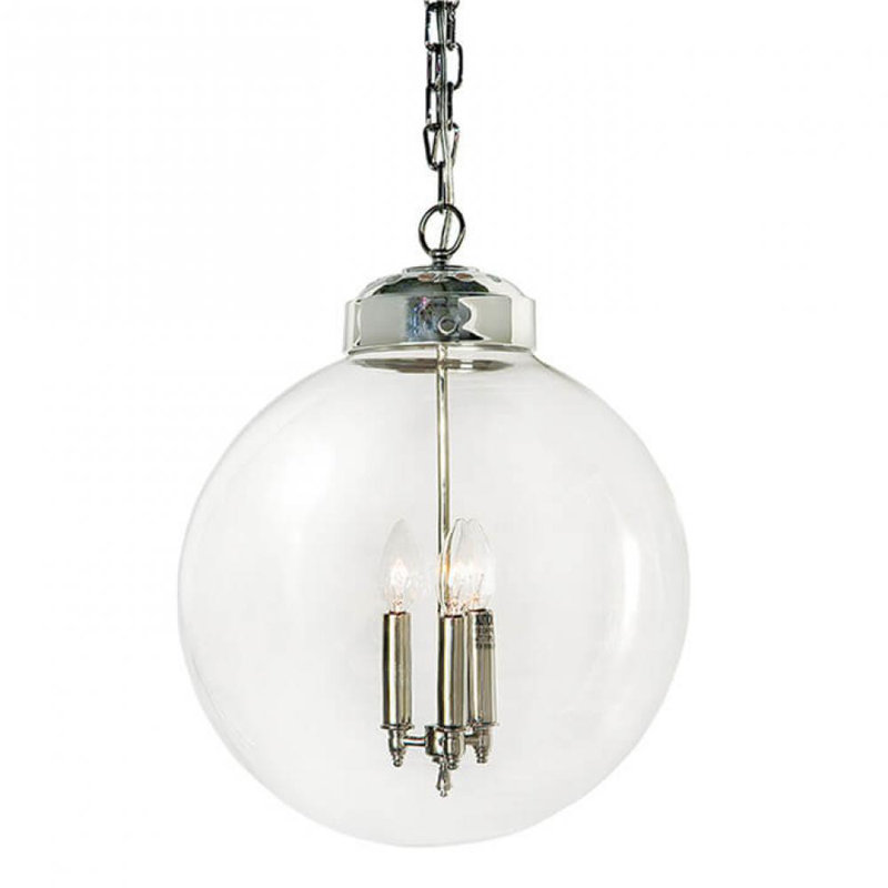 Globe Pendant, Polished Nickel