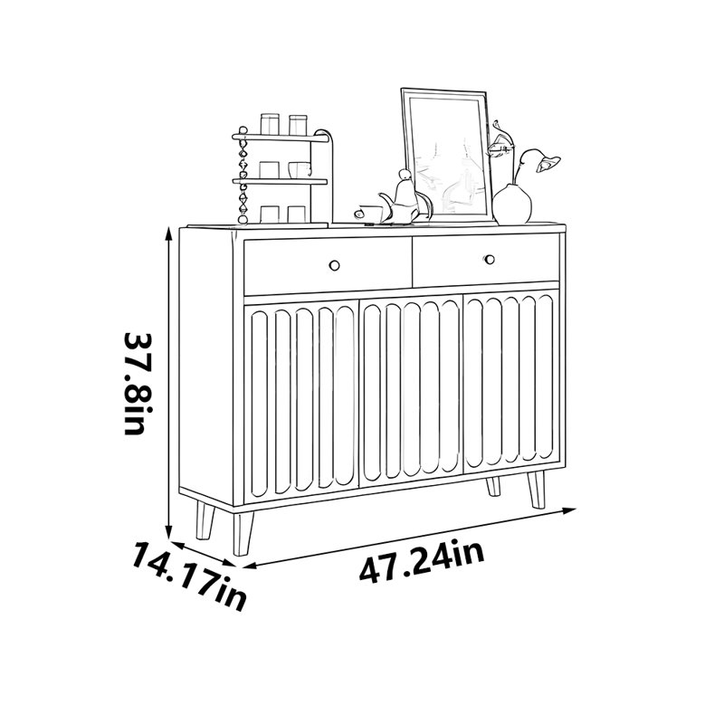 Warwick, 37.8" H x 47.24" W x 14.17" D