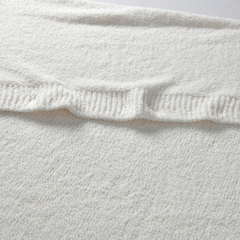 Boucle Chenille Brambly Cottage Blanket, Beige