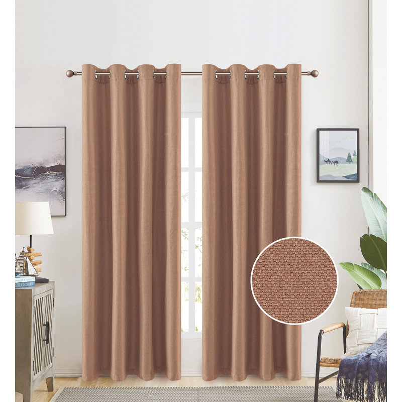 Room Darkening Curtains / Drapes Single Panel, Taupe