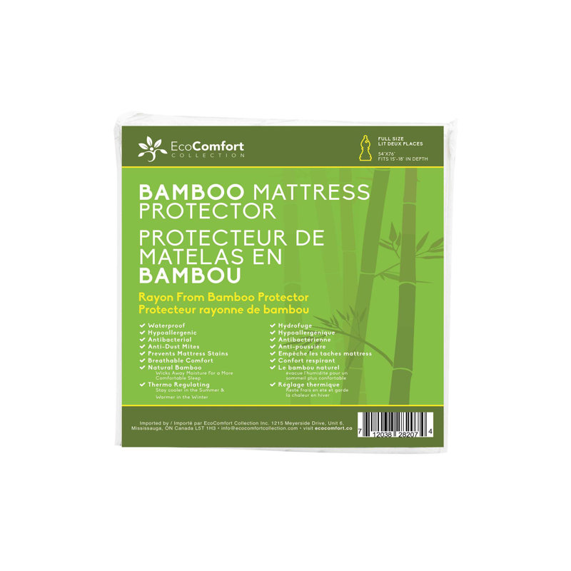 Waterproof Fitted Mattress Protector Mattress Protector Case Pack, Full/Double