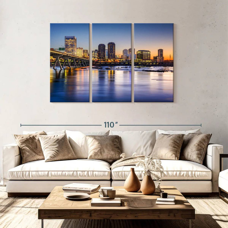 Rorry Richmond Evening Skyline, 48" H x 74" W
