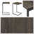 C-Shaped Sofa Side Table – Oak Finish, Black Metal Base, Small Movable Coffee Table For Living Room-1611118036