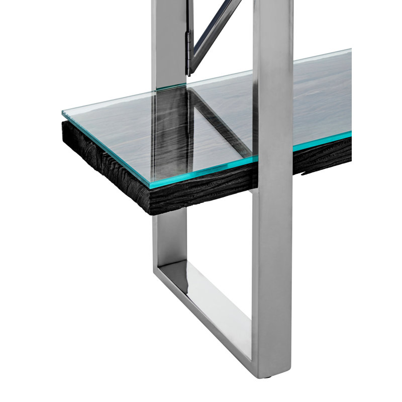 198cm H x 152cm W Stainless Steel Bookcase