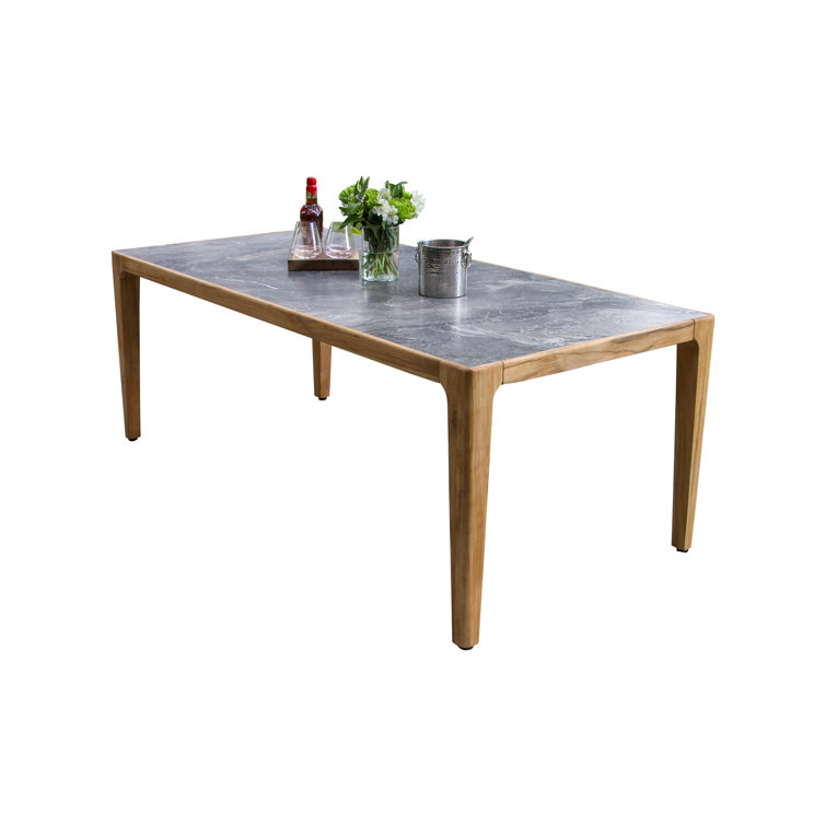 Teak & Orobico Sintered Stone Dining Table