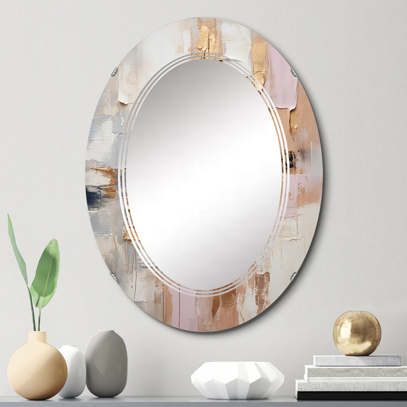 Meadbrooke - Miroir mural moderne ovale, 30 po x 20 po