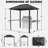 8 Ft. W x 6 Ft. D Metal Hardtop Grill Gazebo