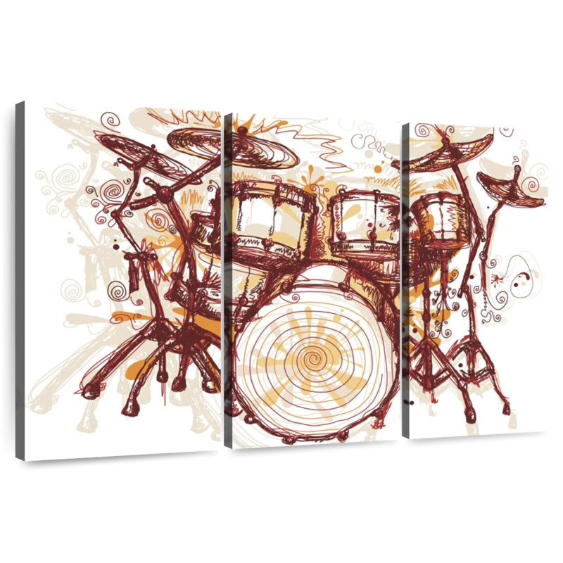 Abarca Splashing Drums, 20" H x 33" W