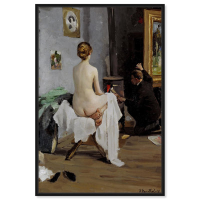 «The Painter's Studio», art mural rétro classique par Art Remedy