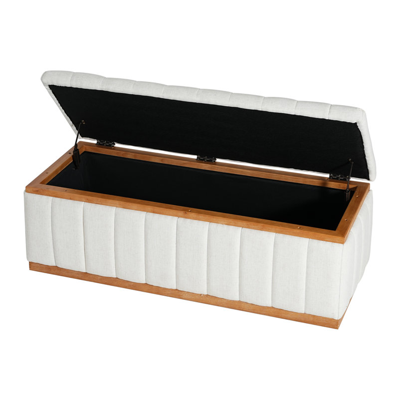 Banc de rangement rembourré en tissu Soren Performance