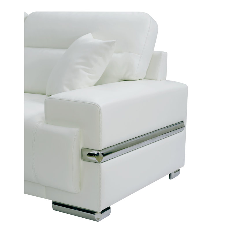 Fauteuil capitonné Anuar, Blanc