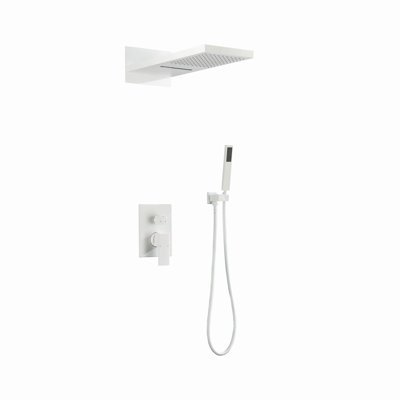 Système de douche, pomme de douche cascade avec douchette, robinet de douche mural pour salle de bain