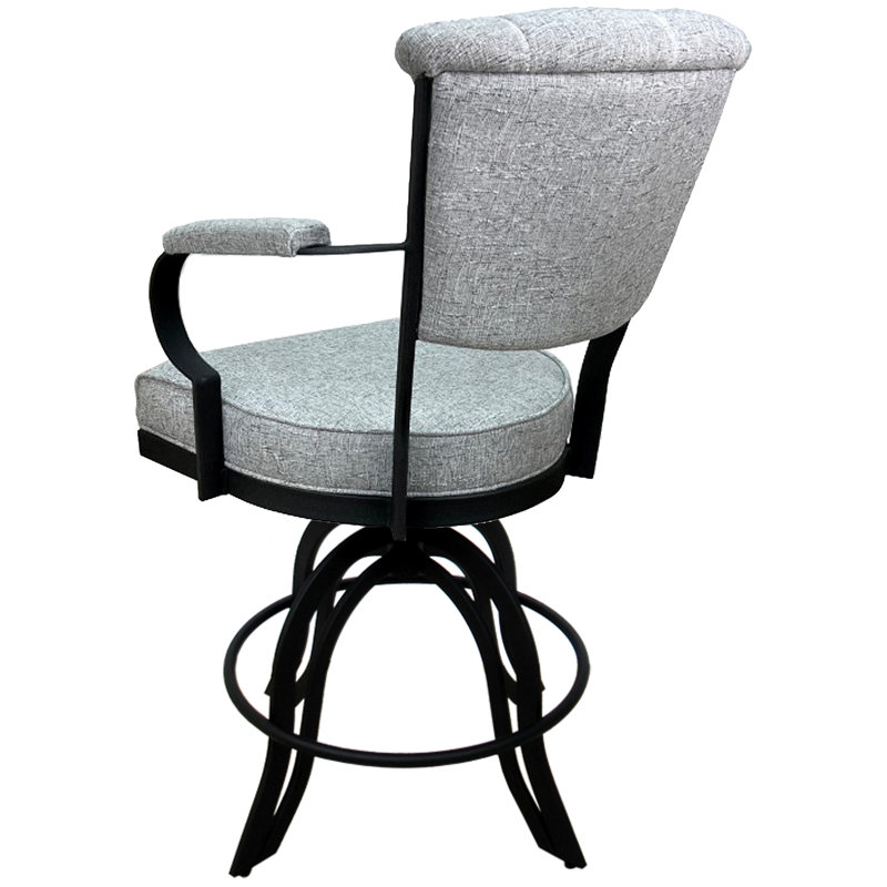 Tabouret de comptoir pivotant Racégal, Noir, Ardoise, Tabouret de bar (siège d’une hauteur de 30 po)