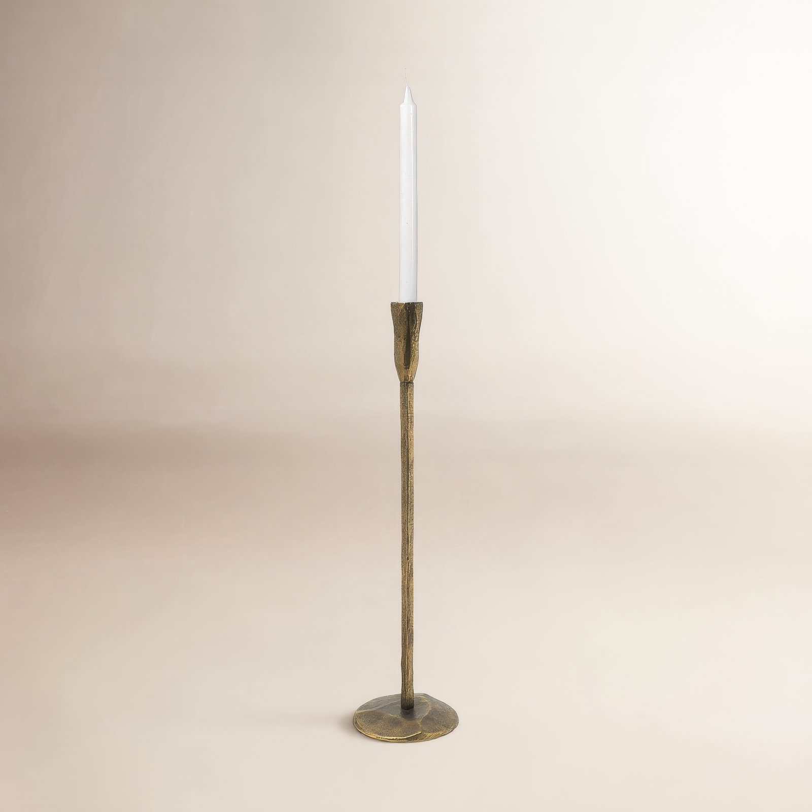 Diaz Metal Candlestick Holder, 20" H x 5" W x 5" D, Gold
