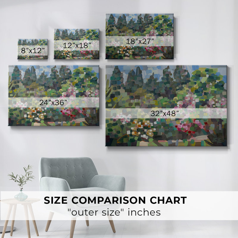 Arboretum au printemps - Toile tendue avec châssis, H 18 po x l 27 po