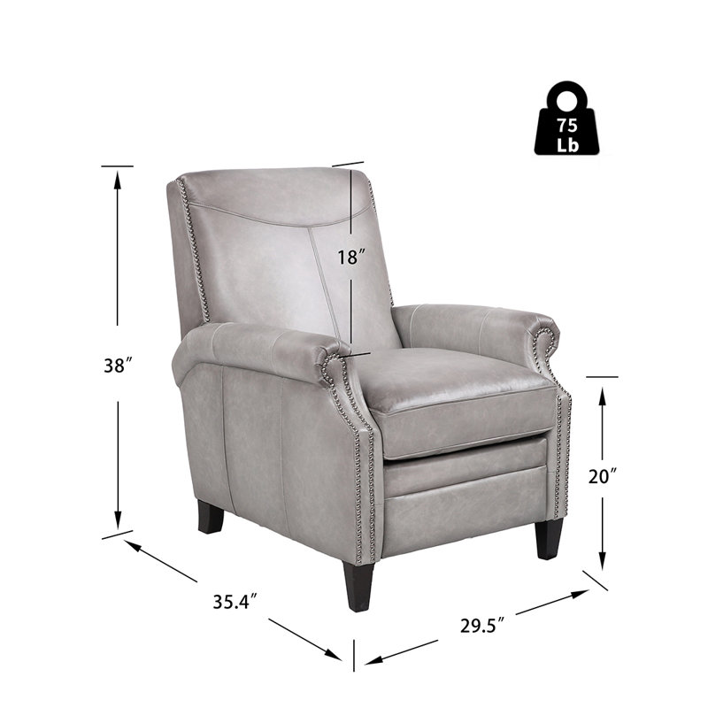 Fauteuil inclinable en cuir véritable Luvora