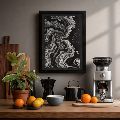 Flowing Currents Abstract - Framed Print