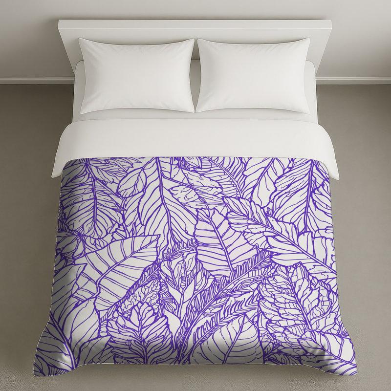 Housse de couette mauve, Lit simple