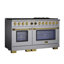 60 In. 7.9 Cu. Ft. 10 Burners Dual Fuel Range For Propane Gas In Stainless Steel With Kucht Horus Thermostat-1996192186-1996192069