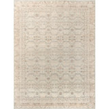 Hand Knotted Wool Oriental Area Rug in Light Blue/Brown