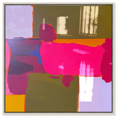 Oliver Gal California Echo I Abstract - Hand-Applied Glass Coat Framed Canvas Art