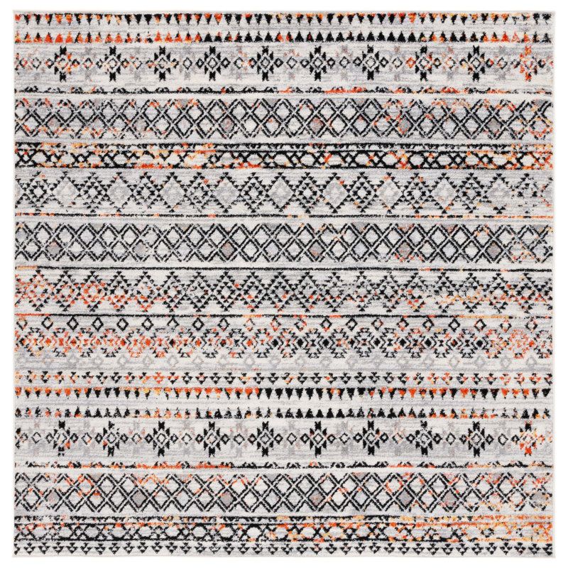 Chun Tulum Performance Southwestern Rug, Square 6'7"